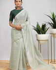 'Hari Bagiya' Chanderi Zari saree