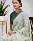 'Hari Bagiya' Chanderi Zari saree