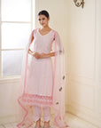 April Blush Linen Kurta set