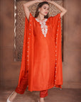 Kesariya kaftan set