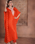 Kesariya kaftan set