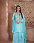 Aasmani kurta palazzo set