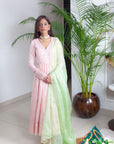 Gulabi Pista Anarkali Set