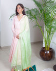 Gulabi Pista Anarkali Set